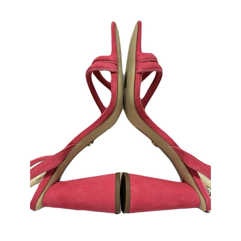 NEW Sam Edelman Kia Womens Size 9.5 Ultra Fuchsia Block Heel Leather Sandal - Picture 6 of 8